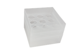 [21923] Aufbewahrungsbox für 50 ml-Röhrchen, 3 x 3 Plätze, transparent - Art. Nr. 21923