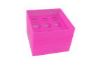 Aufbewahrungsbox  50 ml-Röhrchen 3 x 3 Plätze pink