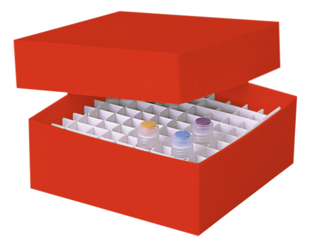 Kryo-Aufbewahrungsbox rot 133x133x50 mm
