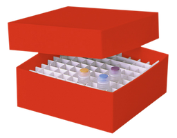 [22673] Kryo-Aufbewahrungsbox economy, rot, 133x133x50 mm - Art. Nr. 22673