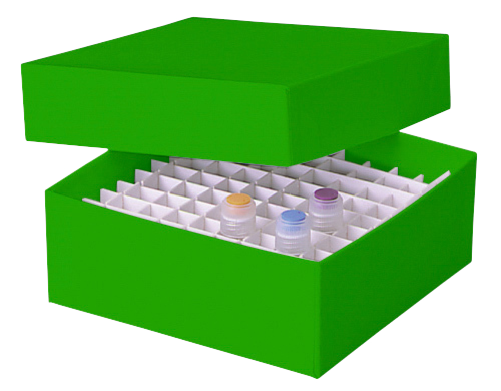 Kryo-Aufbewahrungsbox grün 133x133x50 mm