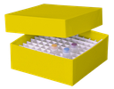 Kryo-Aufbewahrungsbox gelb 133x133x50 mm