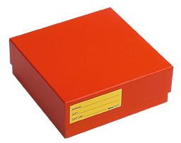 [22695] Kryobox beschichtet aus Karton, rot, 136x136x50mm - Art. Nr. 22695
