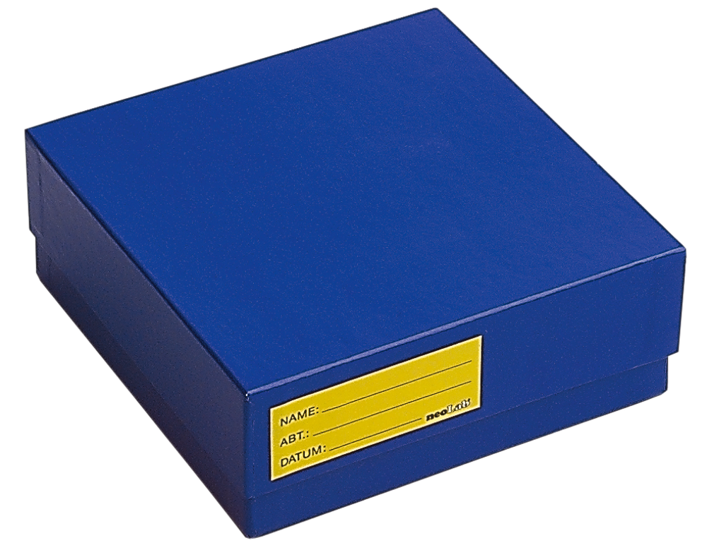 Kryobox beschichtet  Karton blau 136x136x50mm