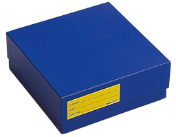[22696] Kryobox beschichtet aus Karton, blau, 136x136x50mm - Art. Nr. 22696