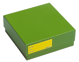 [22697] Kryobox beschichtet aus Karton, grün, 136x136x50mm - Art. Nr. 22697