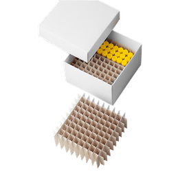 [22890] Kryobox beschichtet aus Karton, weiss, 136x136x20 mm - Art. Nr. 22890