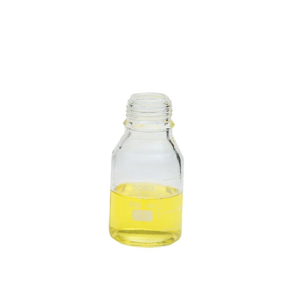 Laborflaschen oh. Kappe 250 ml ISO 4796 Boro-Glas 3.3 GL 45 VE 10 Stück - Art. Nr. 23061