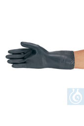 [24301] Säureschutz-Handschuhe schwarz, Gr. 7 1/2 - 8, Paar - Art. Nr. 24301