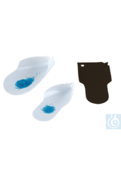 [26640] Wägelöffel mit Schiffchenfunktion, weiss, klein, PS, antistatisch, 100 Stk - Art. Nr. 26640