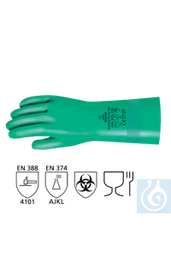 [30009] Schutzhandschuhe Nitril grün, Profastrong NF33, Gr. 8, Paar - Art. Nr. 30009