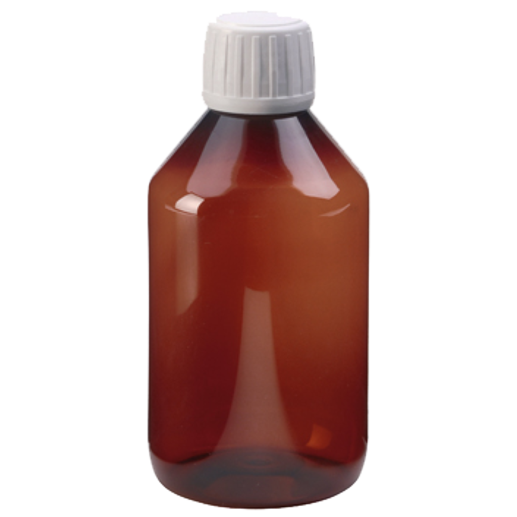 PET-Enghalsflaschen braun 250 ml