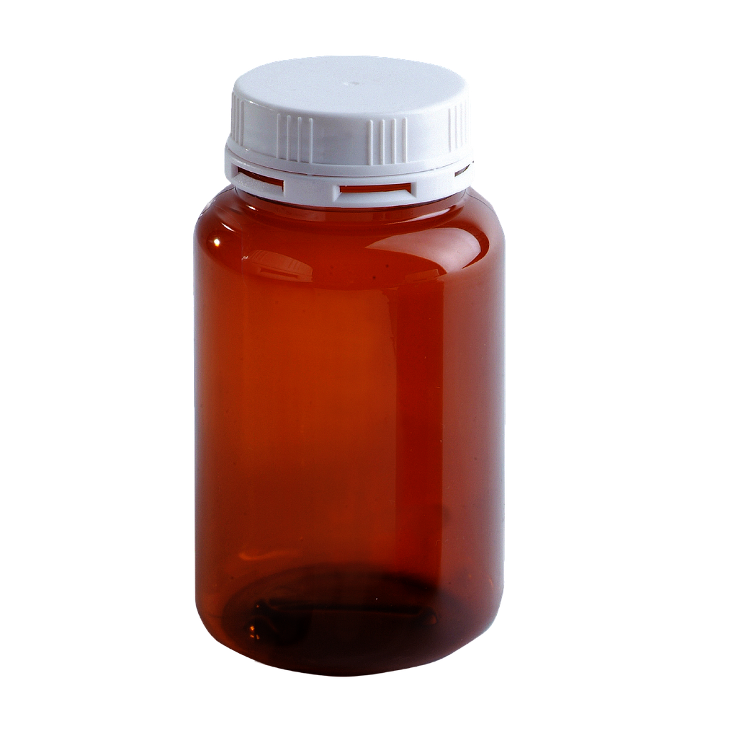 Weithalsflasche (PETG) braun Gew. S 58 500 ml 10 S