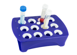 [40004] Moonlab® Rack f. Zentrifugenröhrchen, 15/50 ml 12 Plätze (4x3), blau, PP, 1 Stk - Art. Nr. 40004