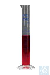 [44101] Messzylinder hohe Form, TPX, Kl. B, blaue Grad., 25 ml - Art. Nr. 44101