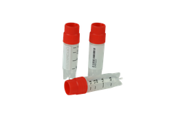 [46101] Cryomaster® Kryoröhrchen mit Aussengewinde, 2.0 ml, Standring, 1D-Barcode, rot - Art. Nr. 46101