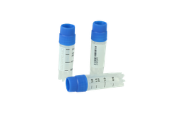 [46103] Cryomaster® Kryoröhrchen mit Aussengewinde, 2.0 ml, Standring, 1D-Barcode, blau - Art. Nr. 46103