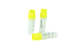 [46104] Cryomaster® Kryoröhrchen mit Aussengewinde, 2.0 ml, Standring, 1D-Barcode, gelb - Art. Nr. 46104