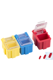[61997] Mikro Magnetrührstäbchen Set farbig, rot/blau/gelb, 5x2/7x2/10x3 mm - Art. Nr. 61997