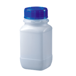 [63050] Weithals-Vierkantflaschen 100 ml HDPE 101 x 45 mm, mit Schraubverschluss - Art. Nr. 63050