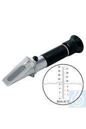 [70104] Handrefraktometer zur Messung des Zuckergehaltes, 0-32% Brix - Art. Nr. 70104