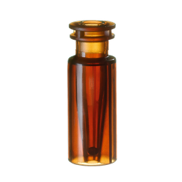 [70629] neochrom® TopSert Schnappringflasche ND11, TPX braun, 0,2 ml, mit Glas-Mikroein - Art. Nr. 70629
