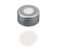 neochrom® Alu-Bördelkappen ND11 mit Loch, Septum PTFE virginal, 100 Stck./Pack - Art. Nr. 70646