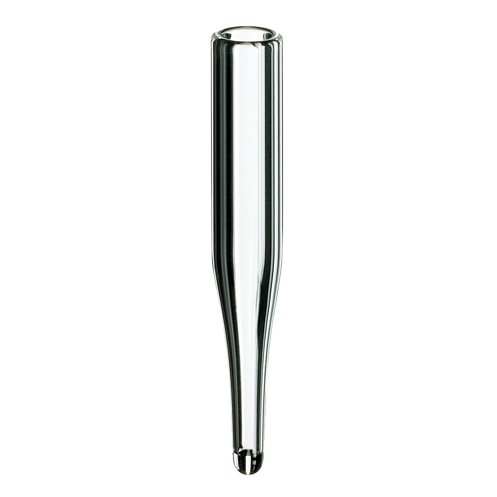 neochrom® Mikroeinsätze 0,1 ml Klarglas mit 15 mm Spitze, für Fl. mit enger Öff - Art. Nr. 70660