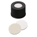 neochrom® 10mm Verschluss: PP Schraubkappe, schwarz, mit Loch, Gewinde 10-425; - Art. Nr. 70730