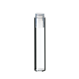 [70736] neochrom® Flachbodengläser 1 ml Klarglas, 35 x 7,8 mm, m. PE-Stopfen 6 mm tran - Art. Nr. 70736