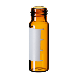 [70767] neochrom® Gewindeflaschen ND13, 4,0 ml Braunglas mit Schriftfeld und Füllmarkie - Art. Nr. 70767