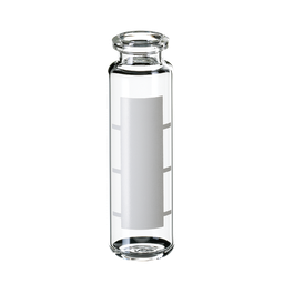 [70794] neochrom® ND20 Headspace Flaschen, 20 ml Klarglas, 75,5 x 23 mm, Schriftfeld, Füllmarkierung - Art. Nr. 70794
