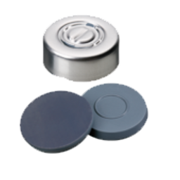 [70818] neochrom® Mittelabrisskappe ND20, farblos lackiert Septum Butyl/PTFE, 50° shore - Art. Nr. 70818