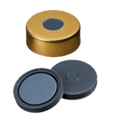 Bördelkappe gold ND20 magnetisch Loch 8 mm Pharma-