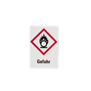Gefahrensymbole GHS03 Brandfördernd+Gefahr Papier 