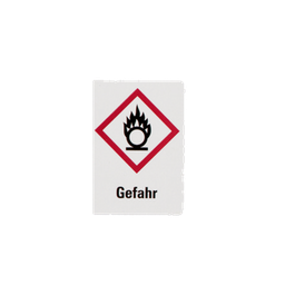 [71955] Gefahrensymbole GHS03 Brandfördernd+Gefahr, Papier 26 x 37 mm, 1000 St./Rolle - Art. Nr. 71955