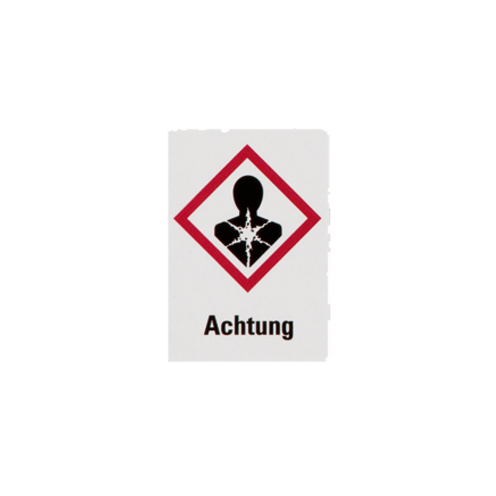 Gefahrensymbole GHS08 Gesundheitsgefahr+Achtung, Papier 26 x 37 mm, 1000 St./Rol - Art. Nr. 71960