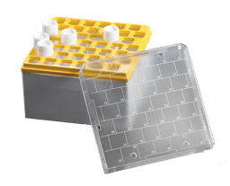 [78023] Kryo-Aufbewahrungsbox PC, gelb, 9 x 9 Plätze, 96 mm hoch, 5 Stck./Pack - Art. Nr. 78023