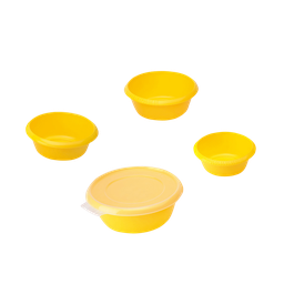 [81207] Laborschüsseln, 4-teiliges Set, brombeer/limone, mit Deckel, 24-36 mm Ø - Art. Nr. 81207