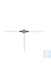[B2378] Dreiweg-Kegelhahn mit PTFE-Küken, Hahn NS 18,8, Bohrung 2,5 mm - Art. Nr. B2378