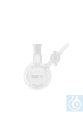 [B2728] Stickstoff-Rundkolben (Schlenk-Kolben) mit NS-Hahn, 25 ml, NS 14/23, NS-Hahn 2,5 - Art. Nr. B2728