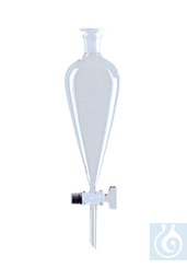[B2813] Scheidetrichter nach Squibb, mit massivem Glasküken, 2.000 ml, NS 29/32, Bohrung - Art. Nr. B2813