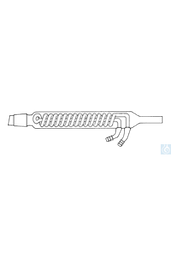[B3190] Dimroth-Kühler für Extraktoren, mit Oliven, Kern NS 60/46, Extraktor 300 - 500 m - Art. Nr. B3190