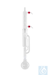 [B3325] Extraktionsapparat nach Soxhlet, Extraktor 70 ml, mit Allihn-Kühler NS 34/35, Ko - Art. Nr. B3325