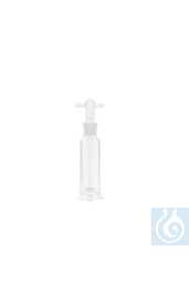 [B3486] Gaswaschflasche nach Drechsel mit Filterplatte Por. 1, komplett, 100 ml, GL 14 - Art. Nr. B3486