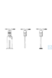 [B3508] Gaswaschflasche ohne Aufsatz, 100 ml, Hülse NS 29/32, mit Fuss, Borosilikatglas 3 - Art. Nr. B3508