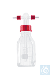 [B3512] Gaswaschflasche nach Drechsel mit Schraubverbindungsanschlüssen, ohne Filterplat - Art. Nr. B3512