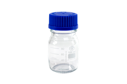 [E1429] Laborflaschen GL 45, 100 ml, Iso-Gewinde, Kappe + Ausgiessring, 10 St./Pack - Art. Nr. E1429
