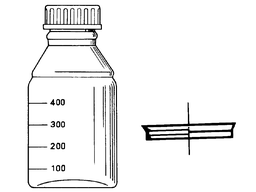 [E1432] Laborflaschen GL 45, 1000 ml, Iso-Gewinde, Kappe + Ausgiessring, 10 St./Pack - Art. Nr. E1432
