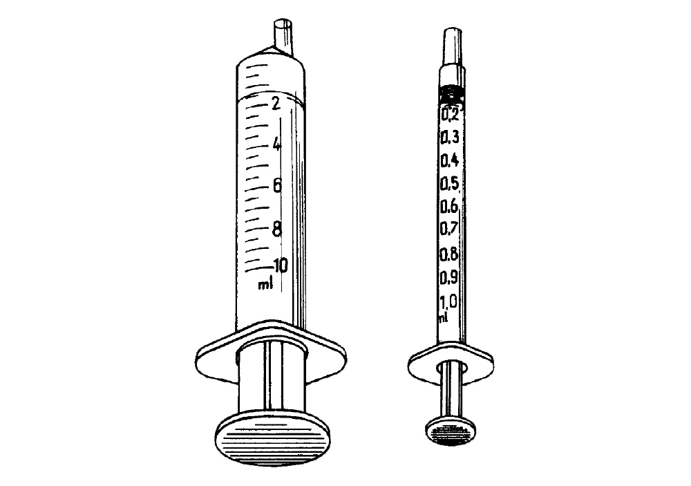 Einmalspritzen steril, Luer-Anschluss, 2 ml, 100 St./Pack - Art. Nr. E1497